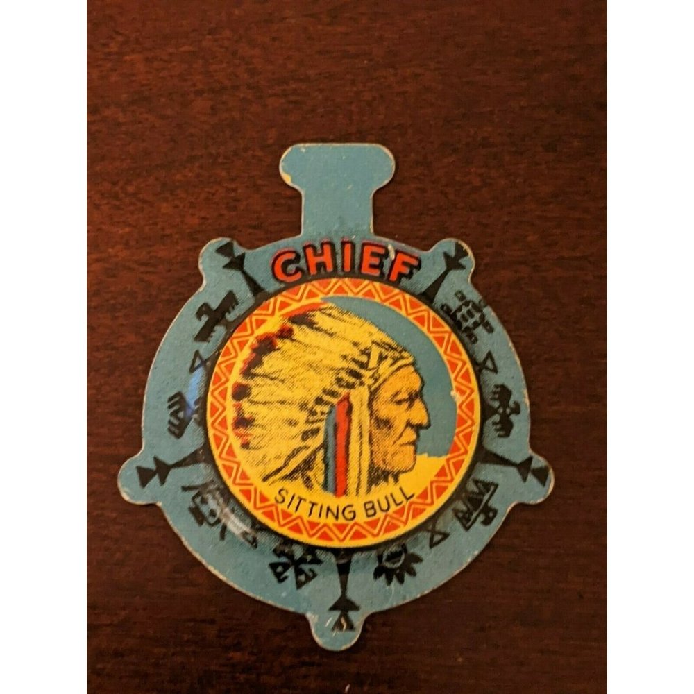 Vintage Post Raisin Bran Cereal Tin Litho Chief Sitti… - Gem